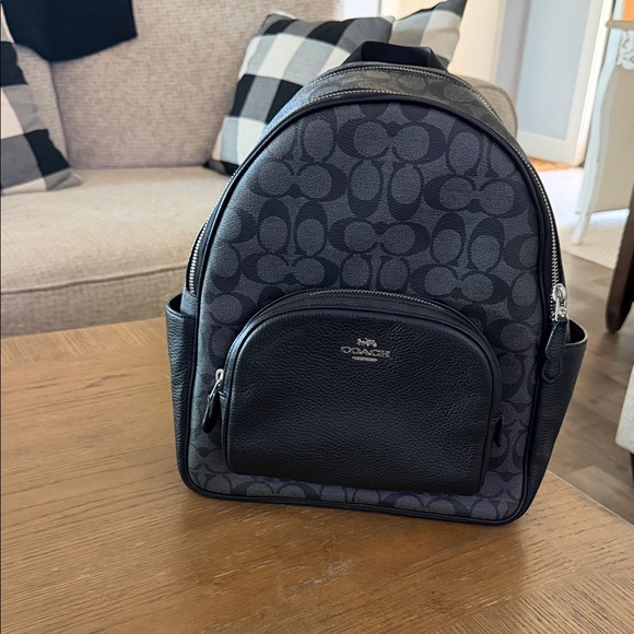 Coach Handbags - Coach Charcoal/Black Signature Mini Backpack